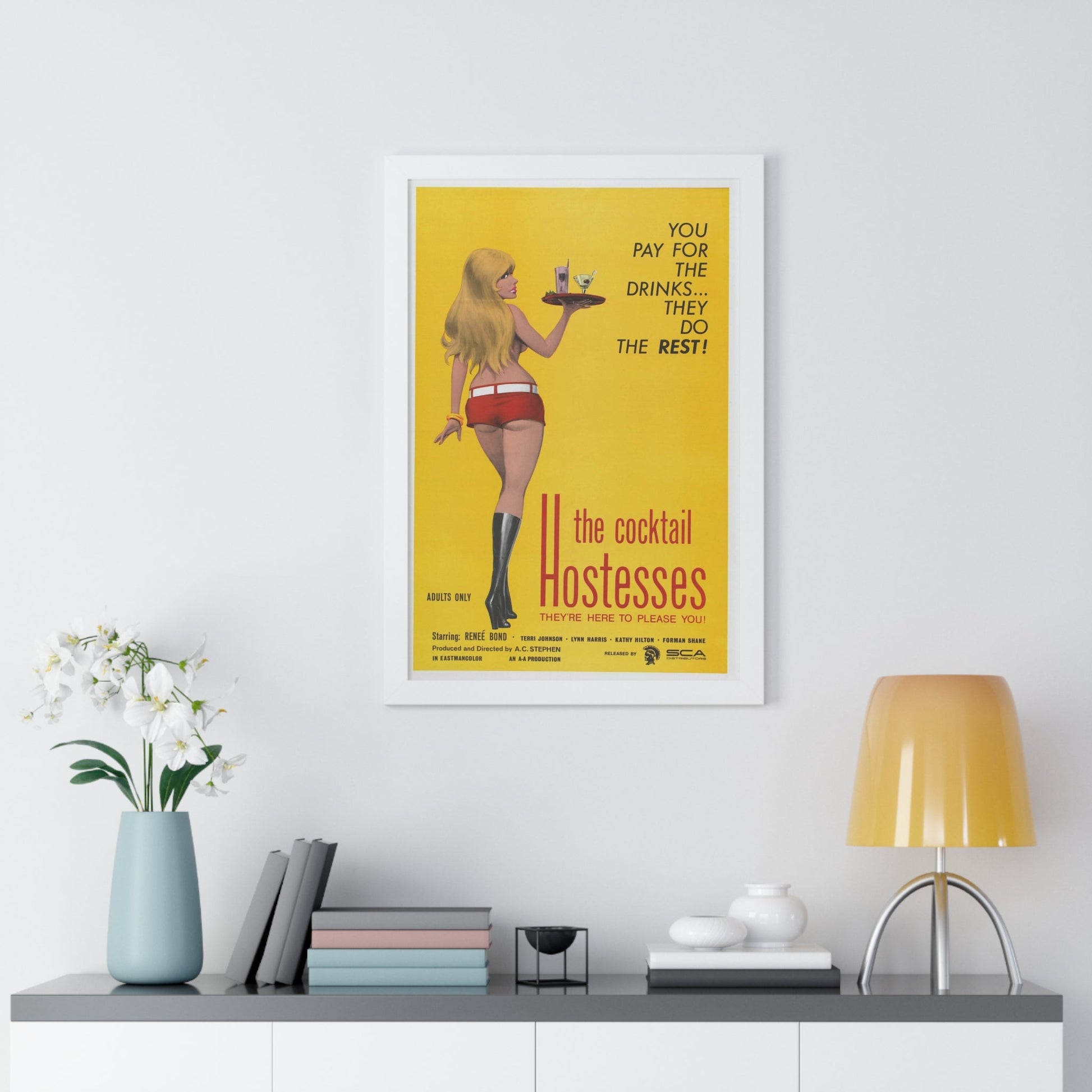 THE COCKTAIL HOSTESSES 1973 - Framed Movie Poster-The Sticker Space