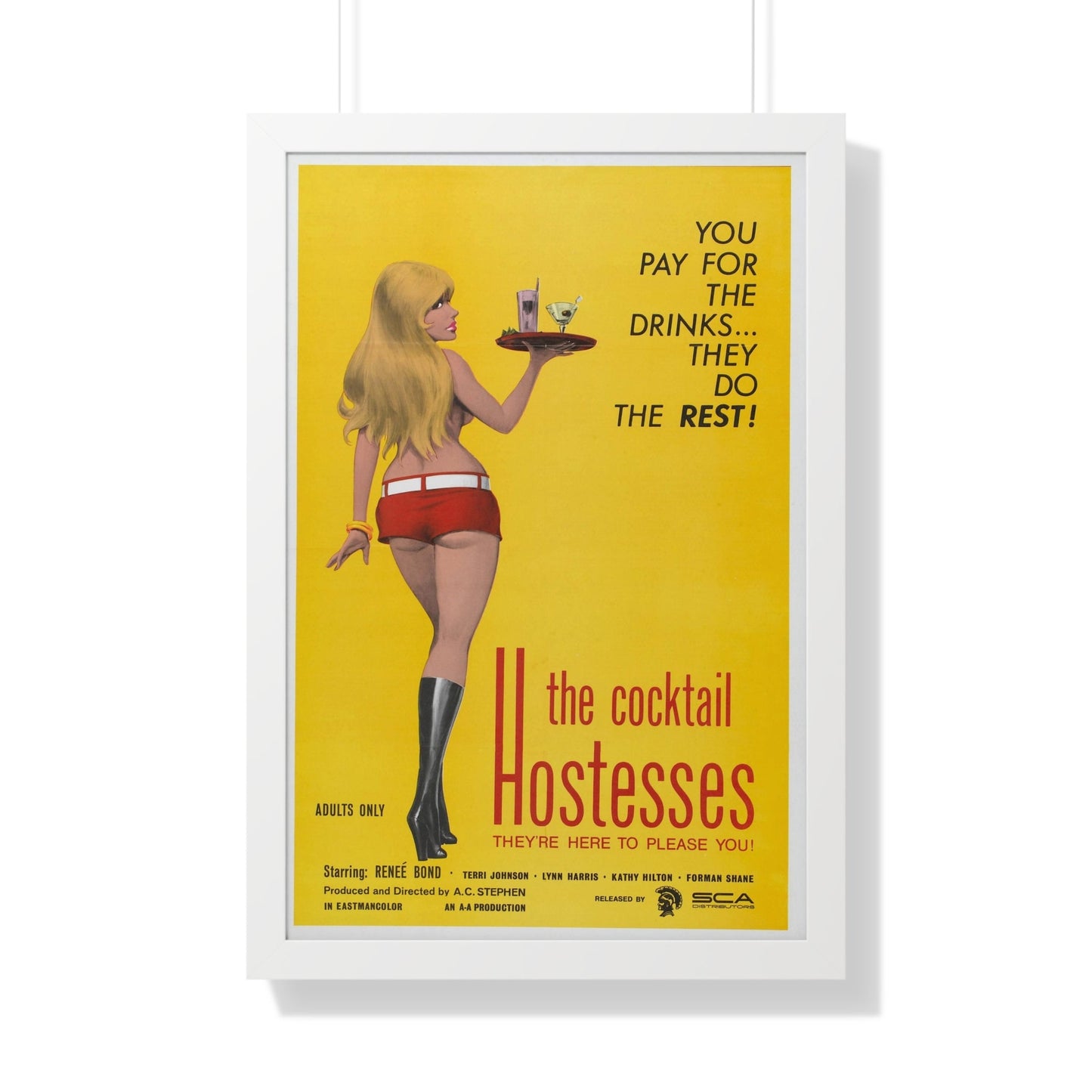 THE COCKTAIL HOSTESSES 1973 - Framed Movie Poster-20" x 30"-The Sticker Space