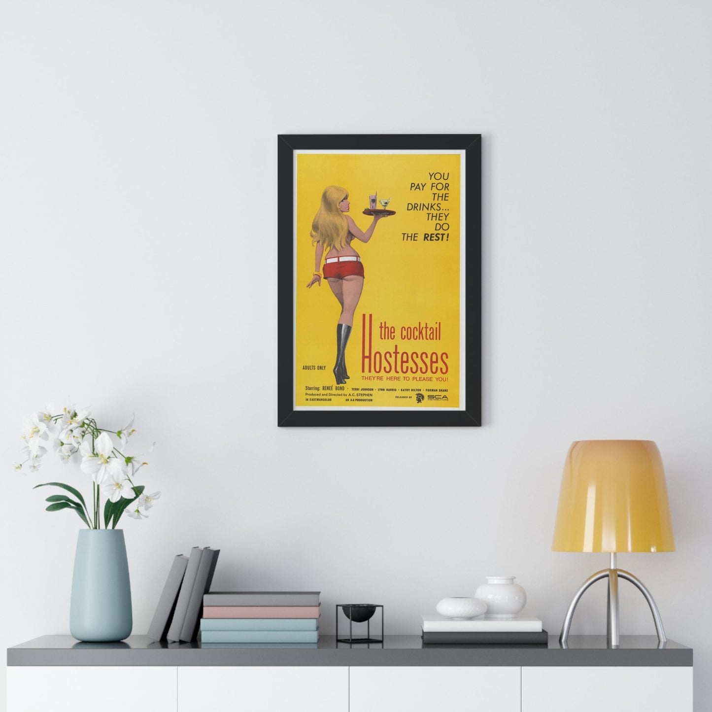 THE COCKTAIL HOSTESSES 1973 - Framed Movie Poster-The Sticker Space