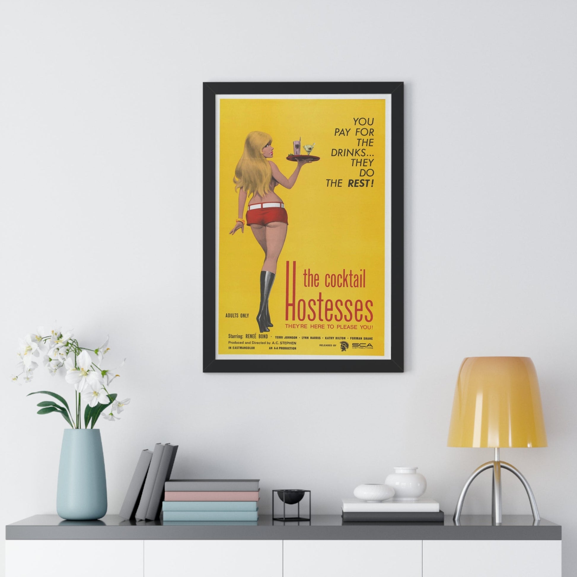 THE COCKTAIL HOSTESSES 1973 - Framed Movie Poster-The Sticker Space