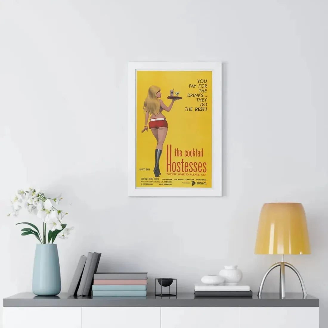 THE COCKTAIL HOSTESSES 1973 - Framed Movie Poster - The Sticker Space