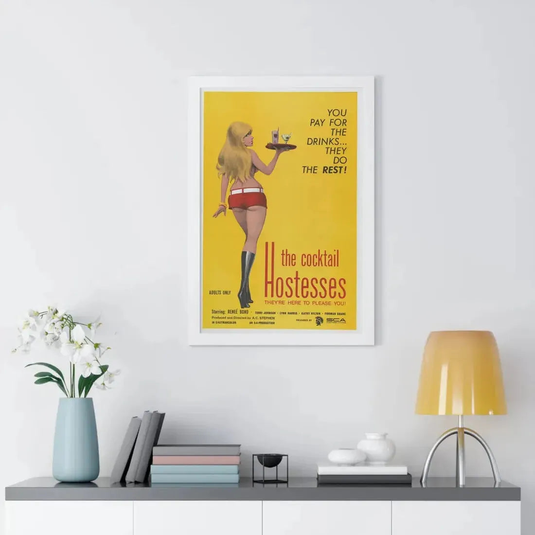 THE COCKTAIL HOSTESSES 1973 - Framed Movie Poster - The Sticker Space