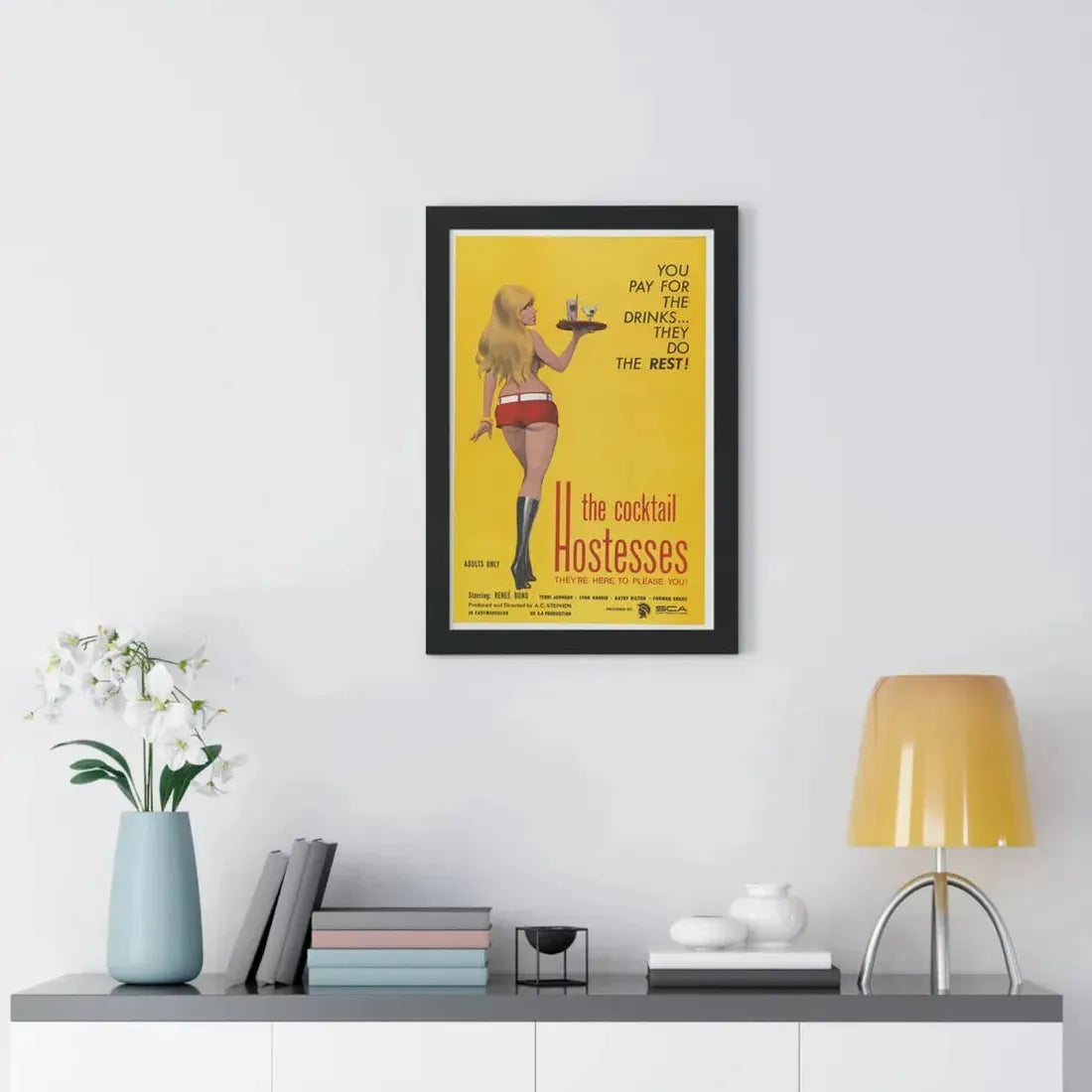 THE COCKTAIL HOSTESSES 1973 - Framed Movie Poster - The Sticker Space