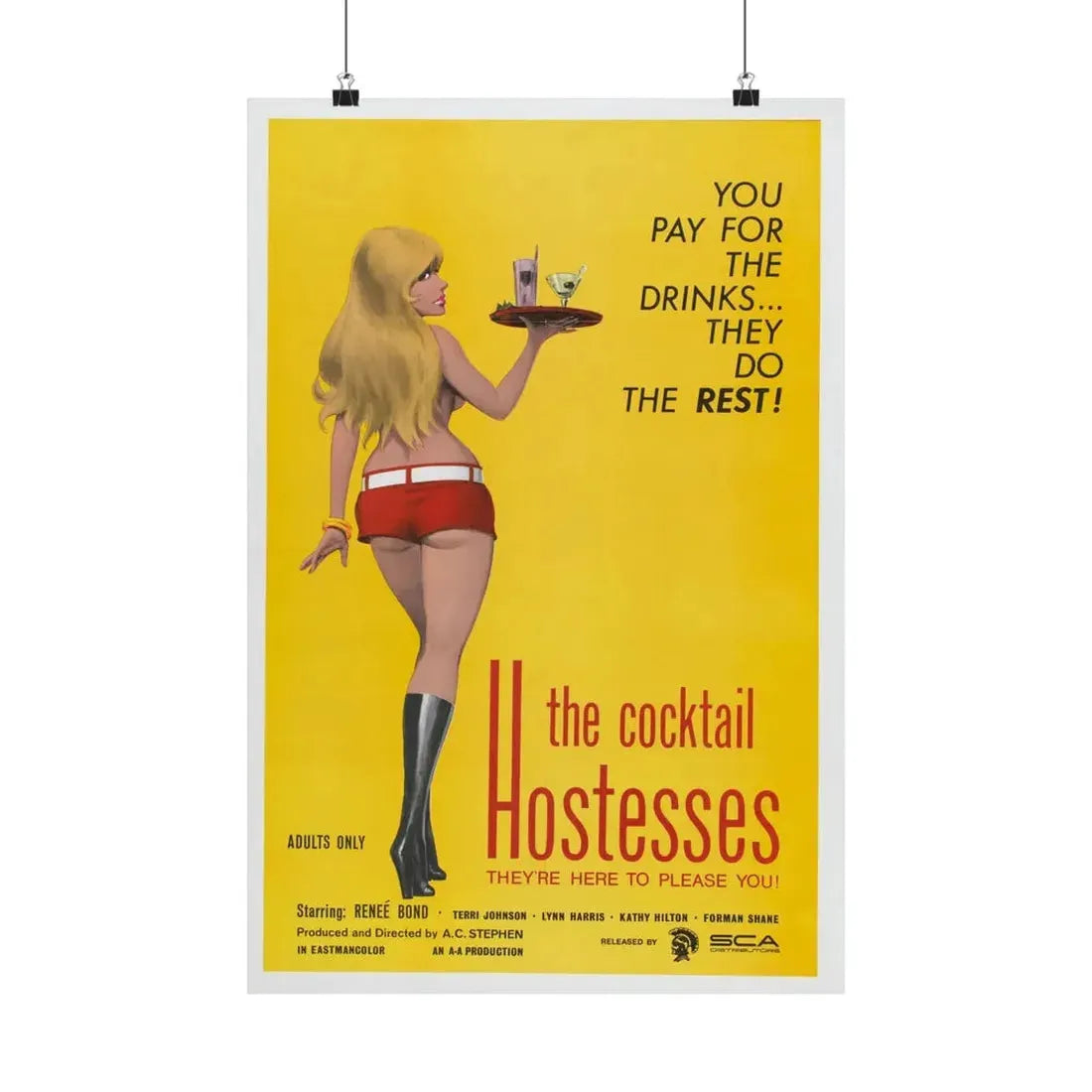 THE COCKTAIL HOSTESSES 1973 - Paper Movie Poster 16″ x 24″ Matte - The Sticker Space