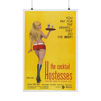 THE COCKTAIL HOSTESSES 1973 - Paper Movie Poster 20″ x 30″ Matte - The Sticker Space