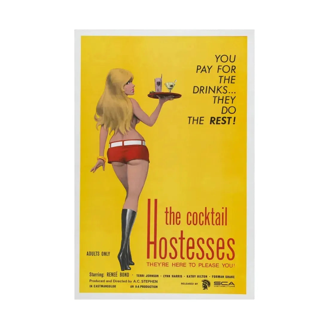 THE COCKTAIL HOSTESSES 1973 - Paper Movie Poster - The Sticker Space