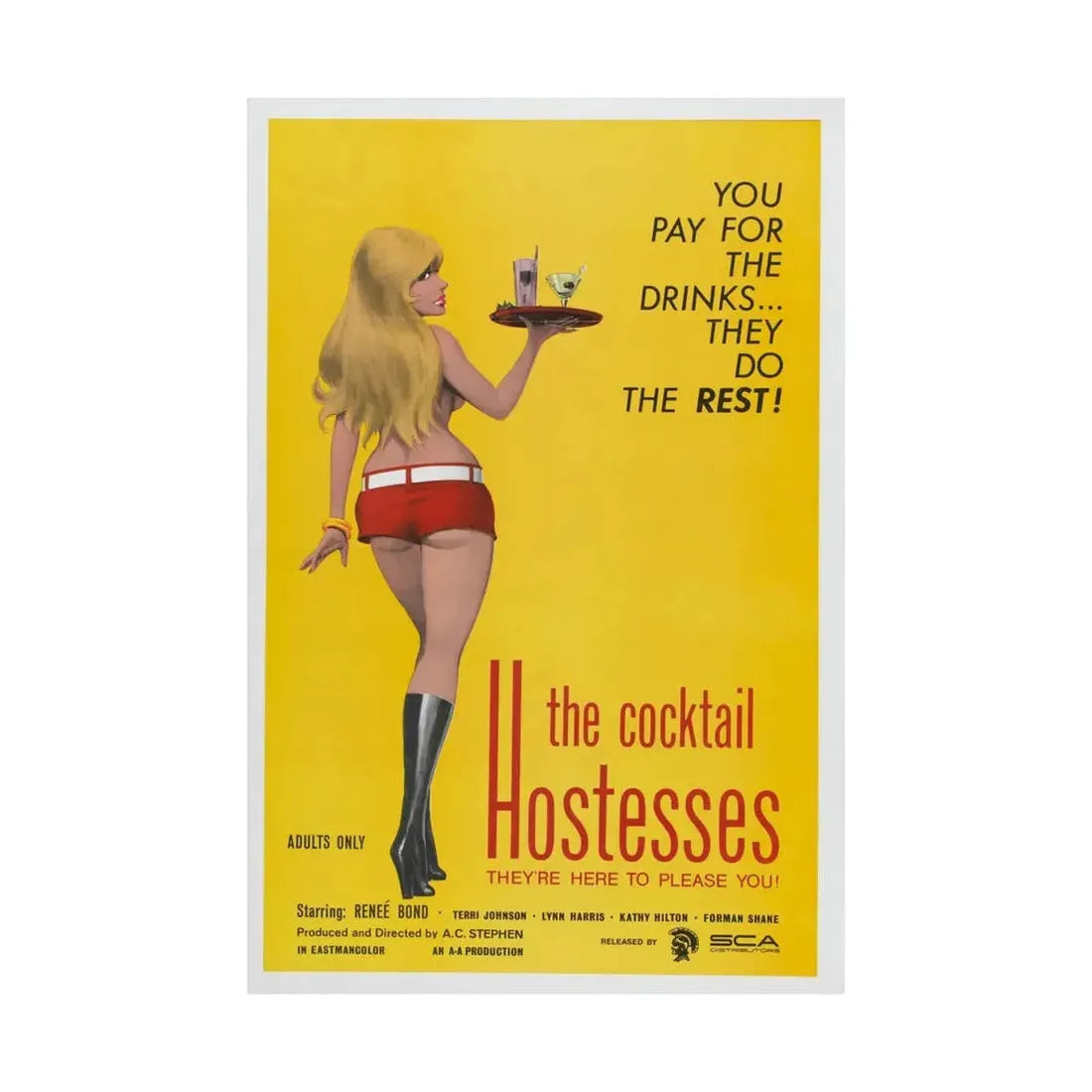 THE COCKTAIL HOSTESSES 1973 - Paper Movie Poster - The Sticker Space
