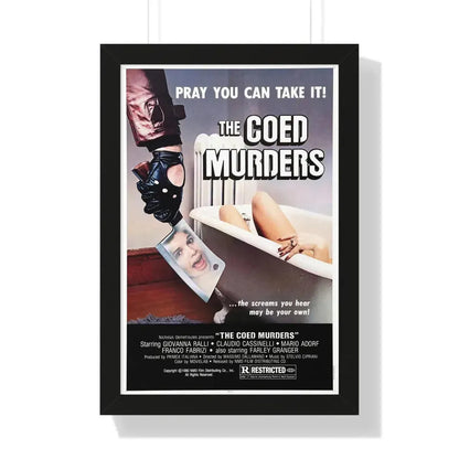 THE COED MURDERS 1974 - Framed Movie Poster 16″ x 24″ Black - The Sticker Space