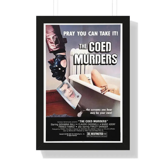 THE COED MURDERS 1974 - Framed Movie Poster 16″ x 24″ Black - The Sticker Space