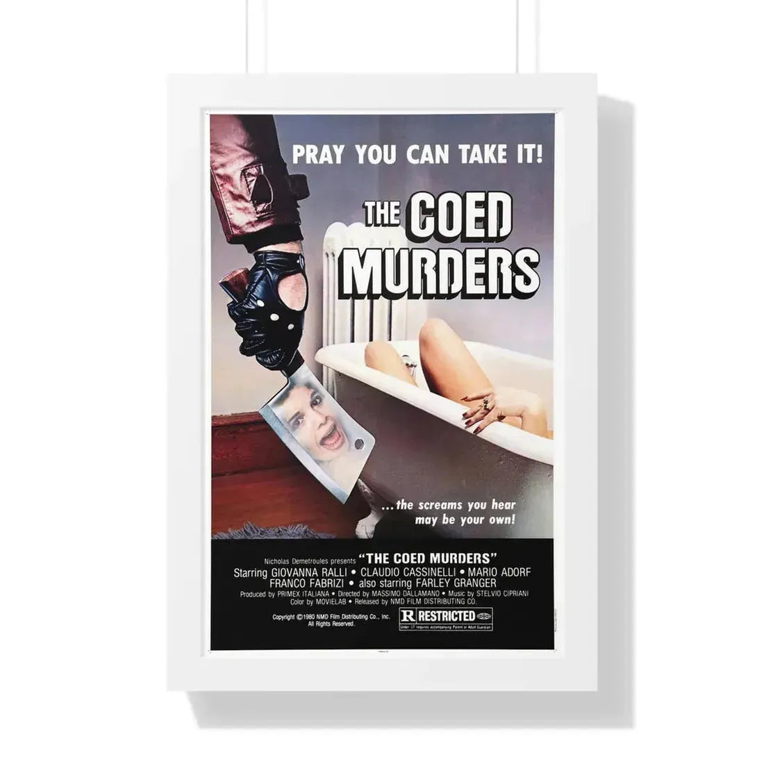 THE COED MURDERS 1974 - Framed Movie Poster 16″ x 24″ White - The Sticker Space