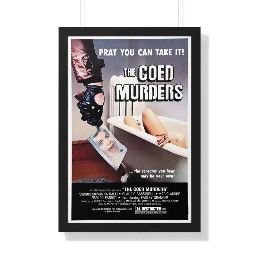 THE COED MURDERS 1974 - Framed Movie Poster 20" x 30" Black - The Sticker Space