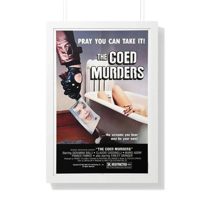 THE COED MURDERS 1974 - Framed Movie Poster 20" x 30" White - The Sticker Space