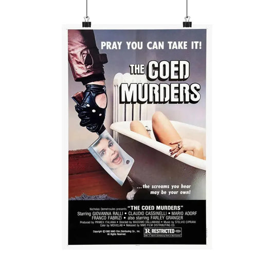 THE COED MURDERS 1974 - Paper Movie Poster 12″ x 18″ Matte - The Sticker Space