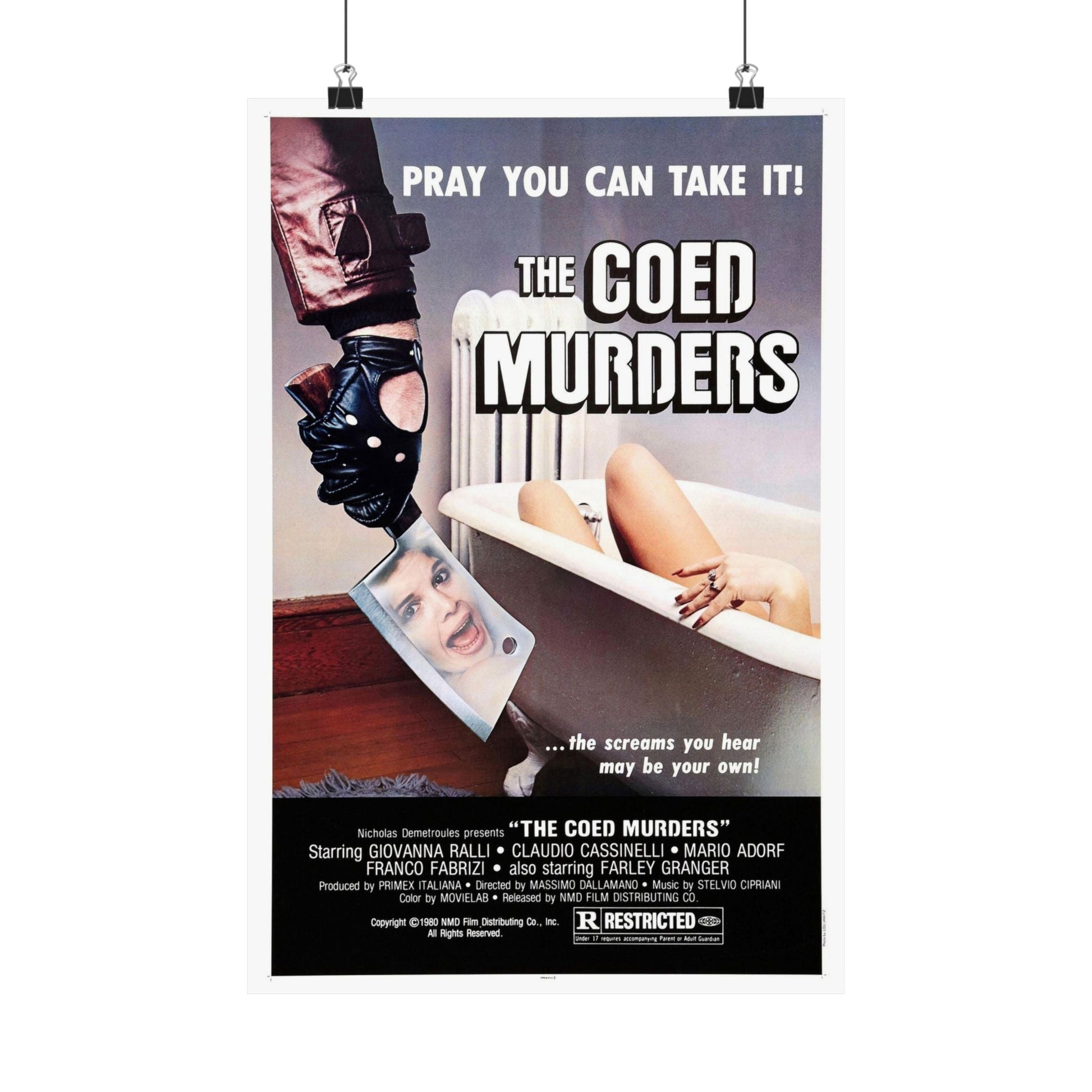 THE COED MURDERS 1974 - Paper Movie Poster-12″ x 18″-The Sticker Space