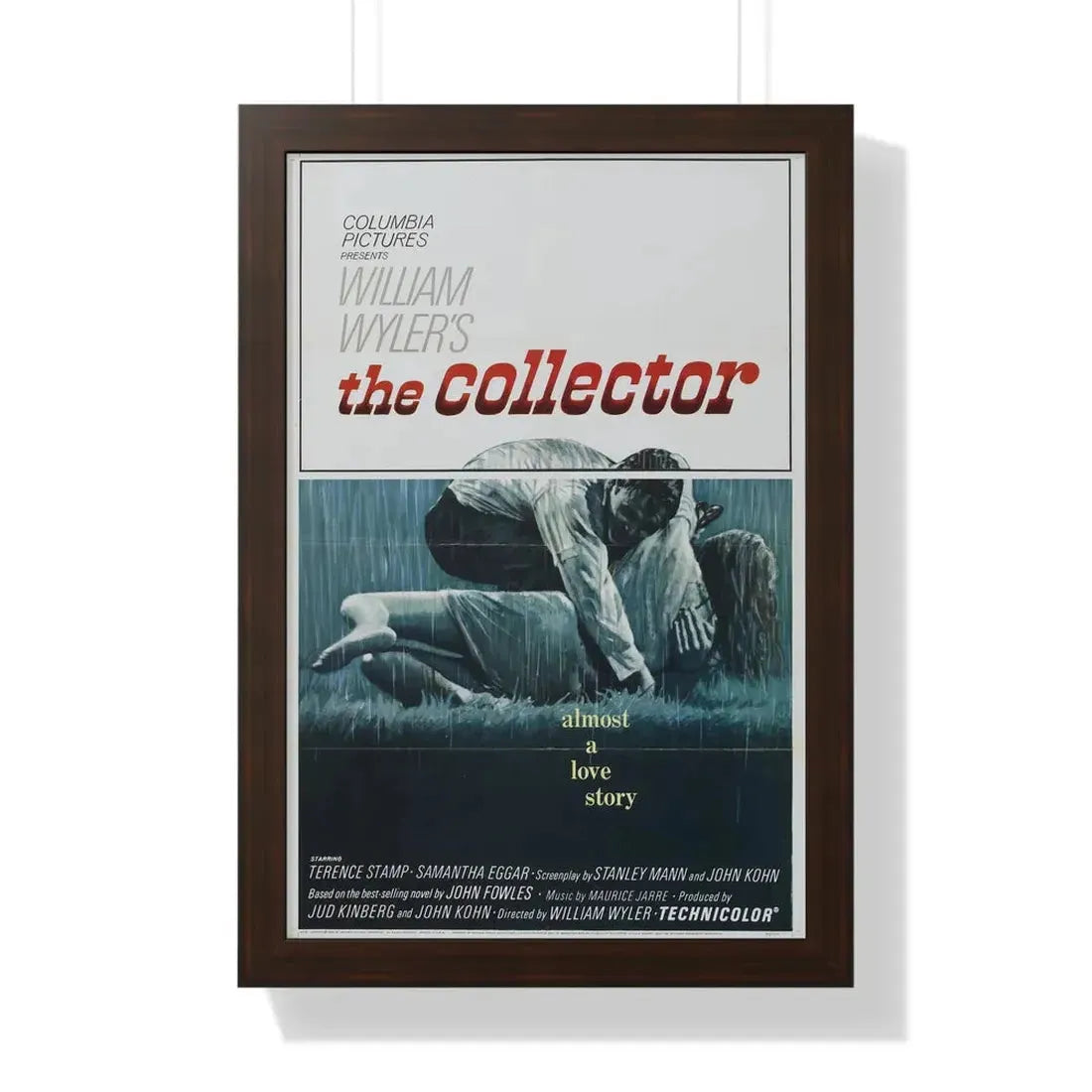 THE COLLECTOR 1965 - Framed Movie Poster 16″ x 24″ Walnut - The Sticker Space