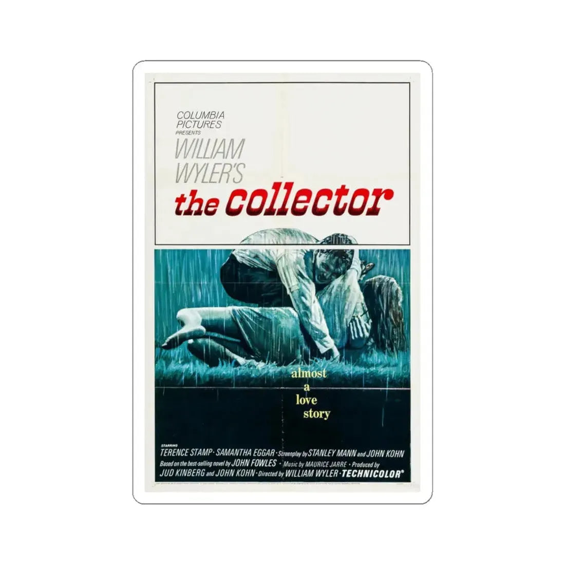 The Collector 1965 Movie Poster - STICKER Vinyl Kiss-Cut Decal 6 Inch White - The Sticker Space