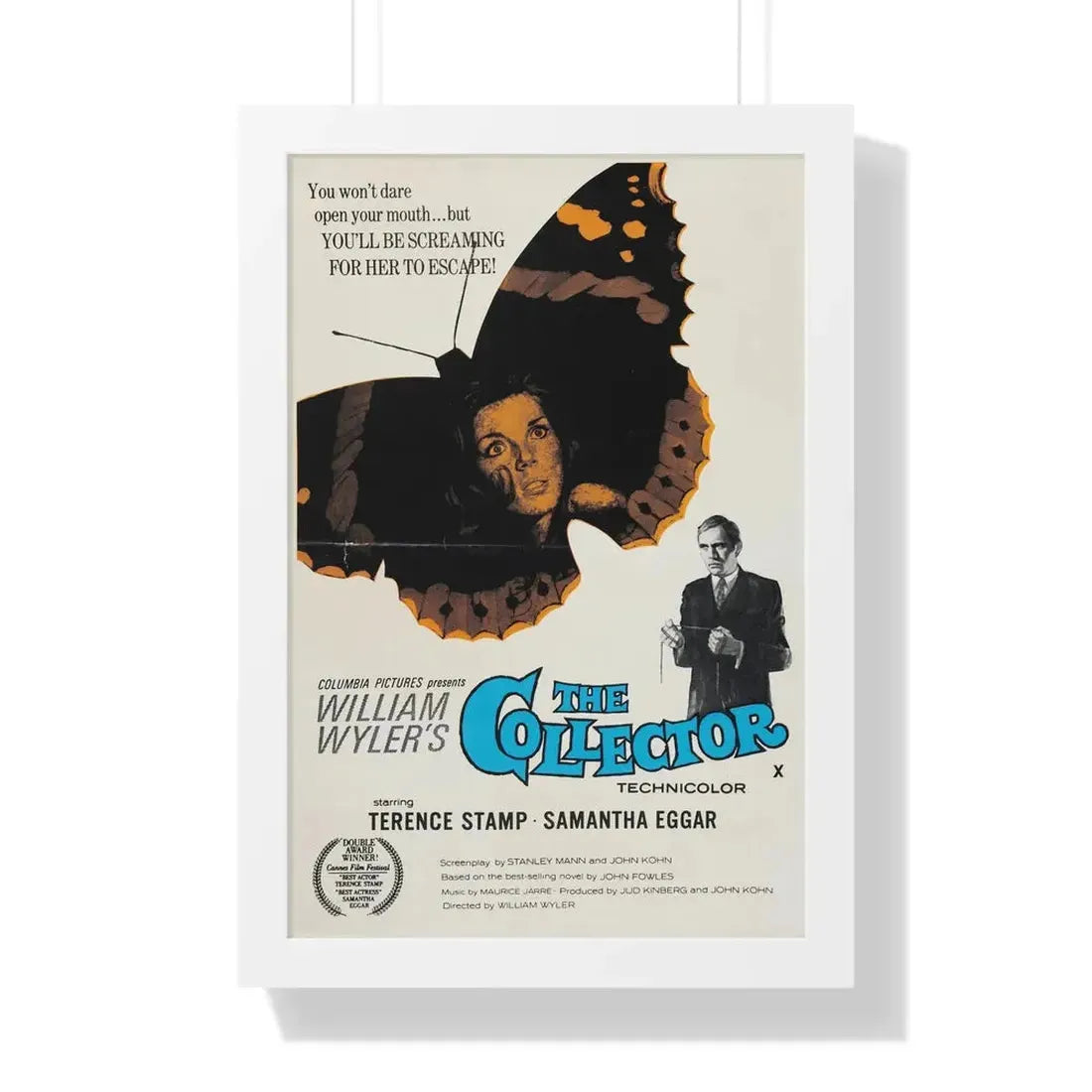 THE COLLECTOR (UK) 1965 - Framed Movie Poster 16″ x 24″ White - The Sticker Space