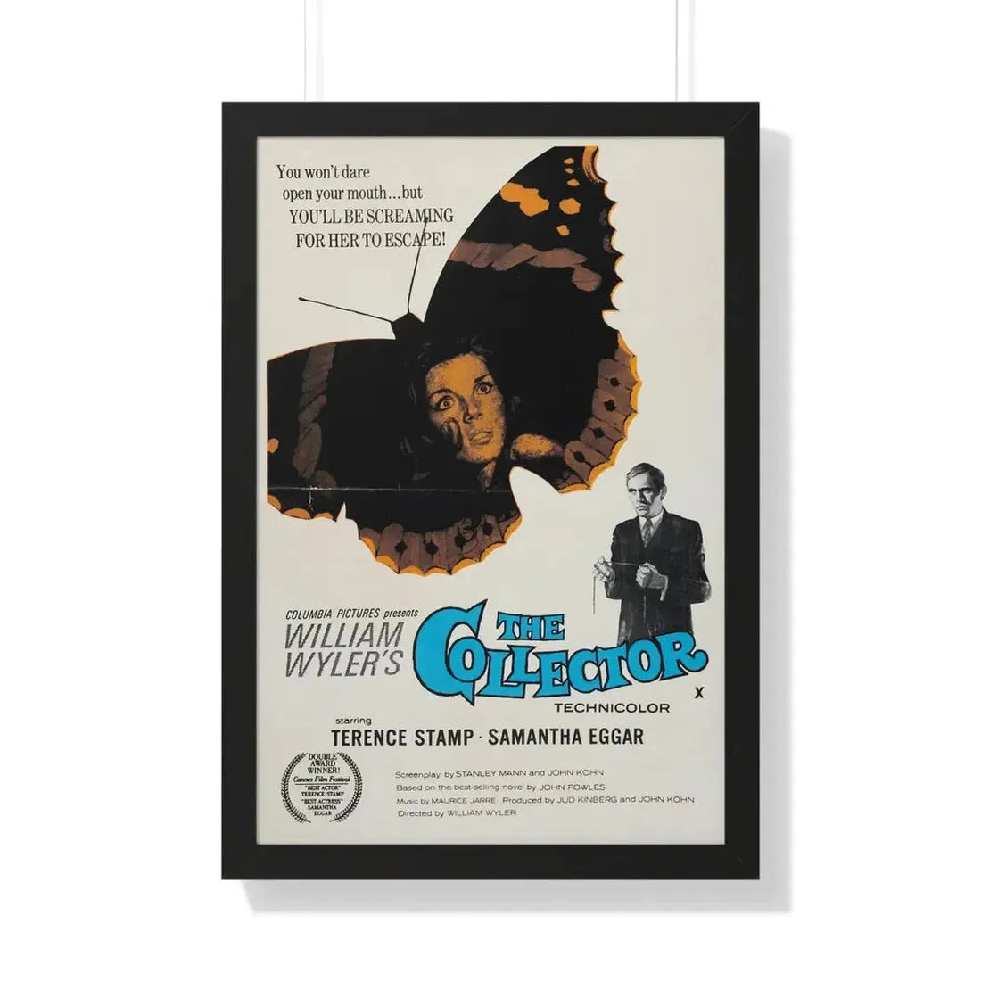 THE COLLECTOR (UK) 1965 - Framed Movie Poster 20" x 30" Black - The Sticker Space