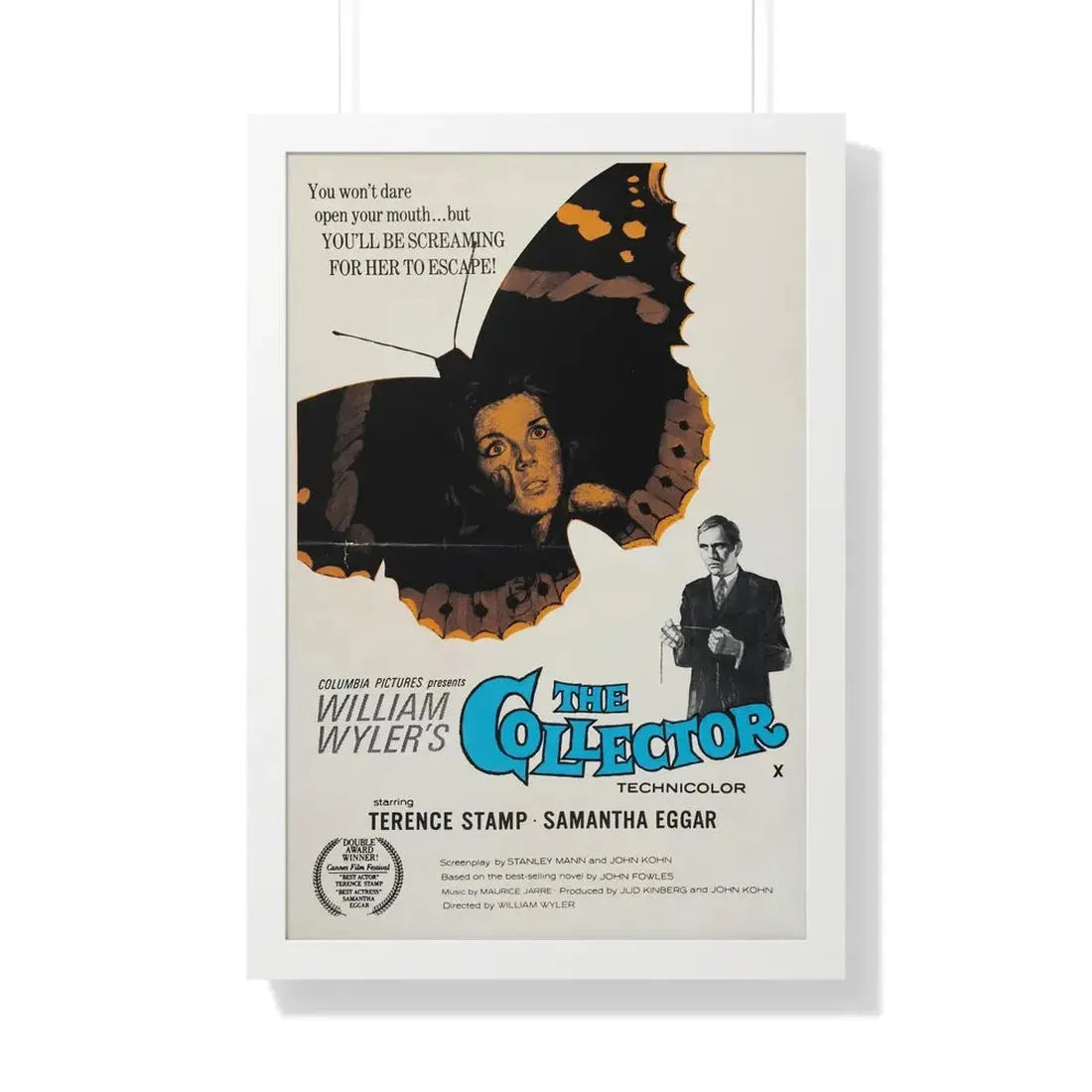 THE COLLECTOR (UK) 1965 - Framed Movie Poster 20" x 30" White - The Sticker Space