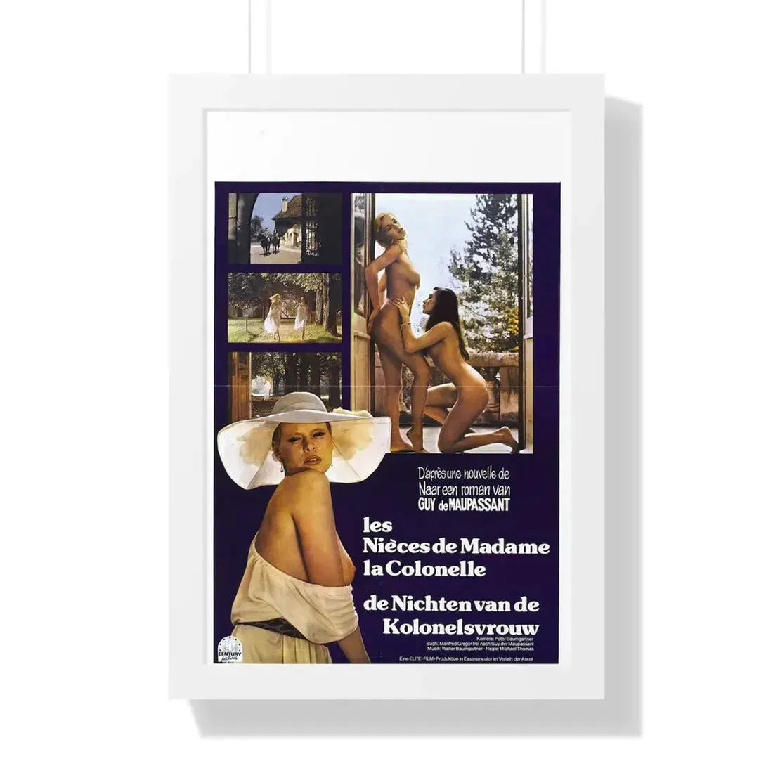 THE COLONELS NIECES 1968 - Framed Movie Poster 16″ x 24″ White - The Sticker Space