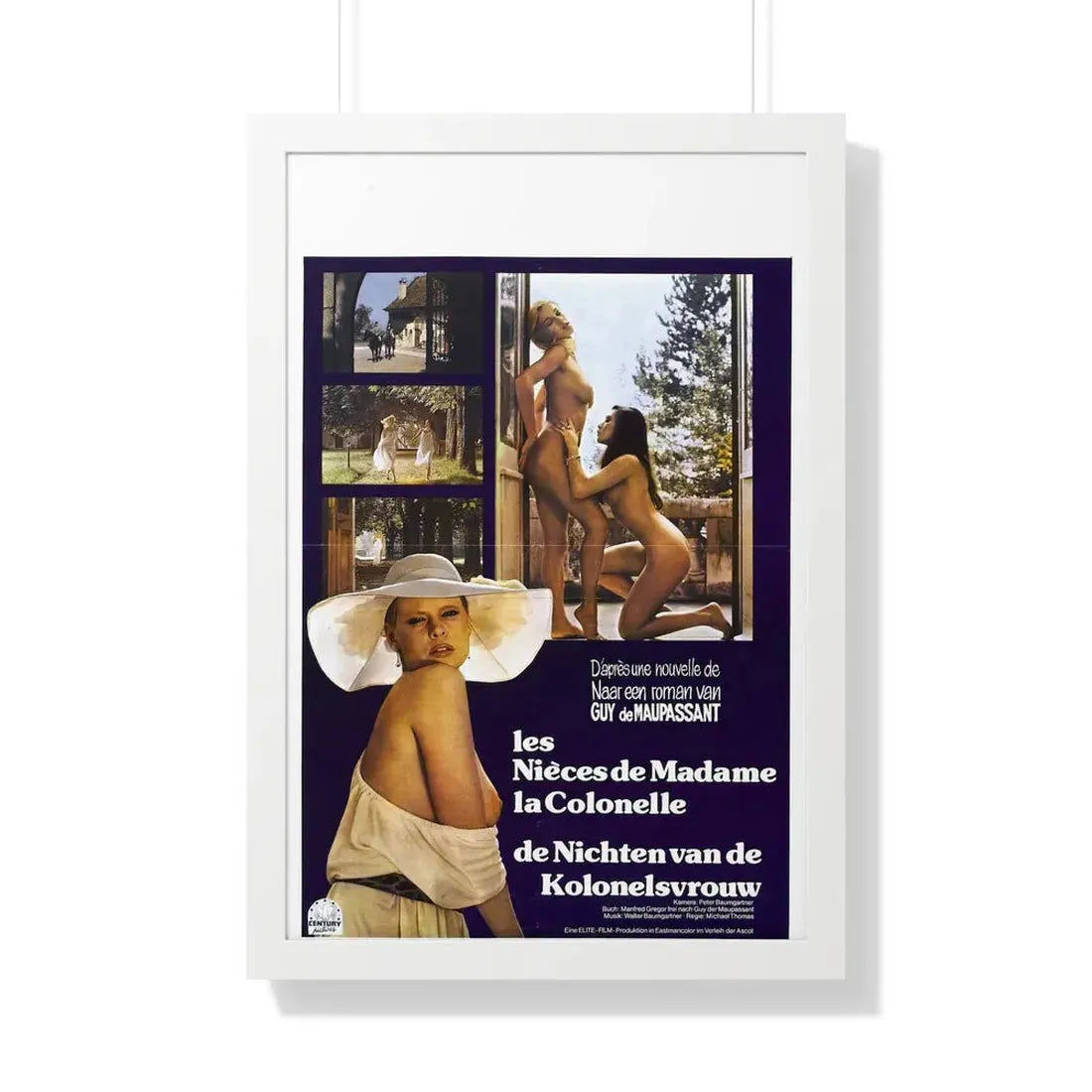 THE COLONELS NIECES 1968 - Framed Movie Poster 20" x 30" White - The Sticker Space