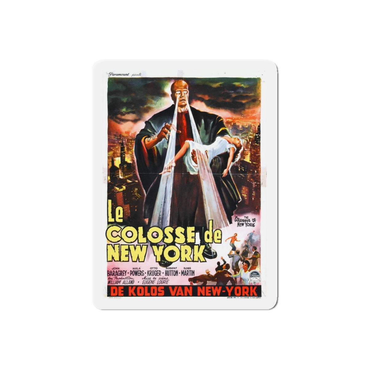 THE COLOSSUS OF NEW YORK (BELGIAN) 1958 Movie Poster - Refrigerator Magnet-5" x 5"-The Sticker Space