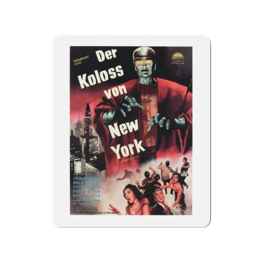 THE COLOSSUS OF NEW YORK (GERMAN) 1958 Movie Poster - Refrigerator Magnet 2 Inch Die-Cut - The Sticker Space