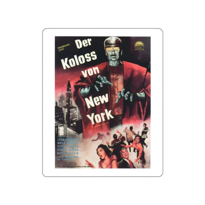 THE COLOSSUS OF NEW YORK (GERMAN) 1958 Movie Poster STICKER Vinyl Die-Cut Decal 2 Inch - The Sticker Space