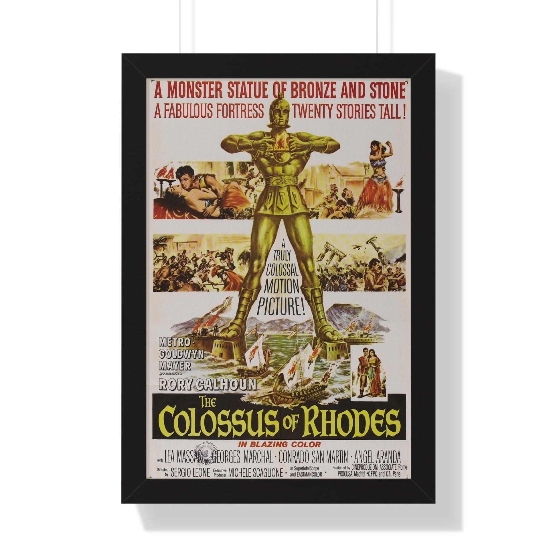 THE COLOSSUS OF RHODES 1961 - Framed Movie Poster-16″ x 24″-The Sticker Space