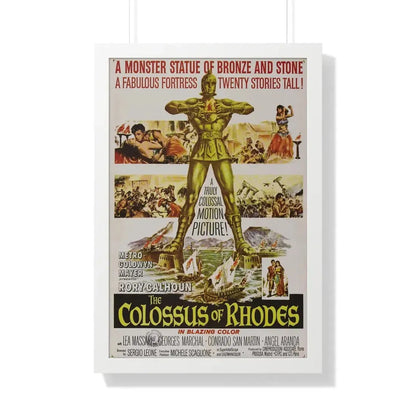 THE COLOSSUS OF RHODES 1961 - Framed Movie Poster 20" x 30" White - The Sticker Space