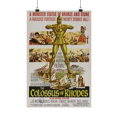 THE COLOSSUS OF RHODES 1961 - Paper Movie Poster 12″ x 18″ Matte - The Sticker Space