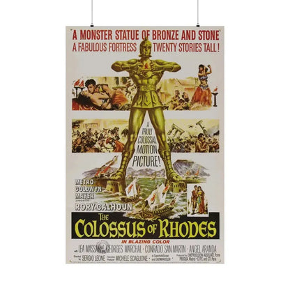 THE COLOSSUS OF RHODES 1961 - Paper Movie Poster 36" x 54" Matte - The Sticker Space