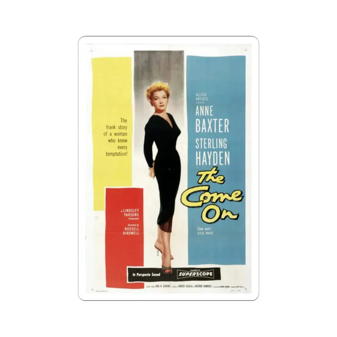 The Come On 1956 Movie Poster - STICKER Vinyl Kiss-Cut Decal 2 Inch White - The Sticker Space