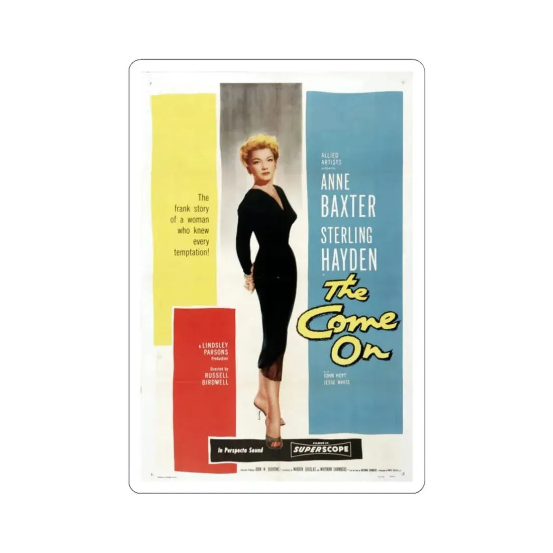 The Come On 1956 Movie Poster - STICKER Vinyl Kiss-Cut Decal 6 Inch White - The Sticker Space