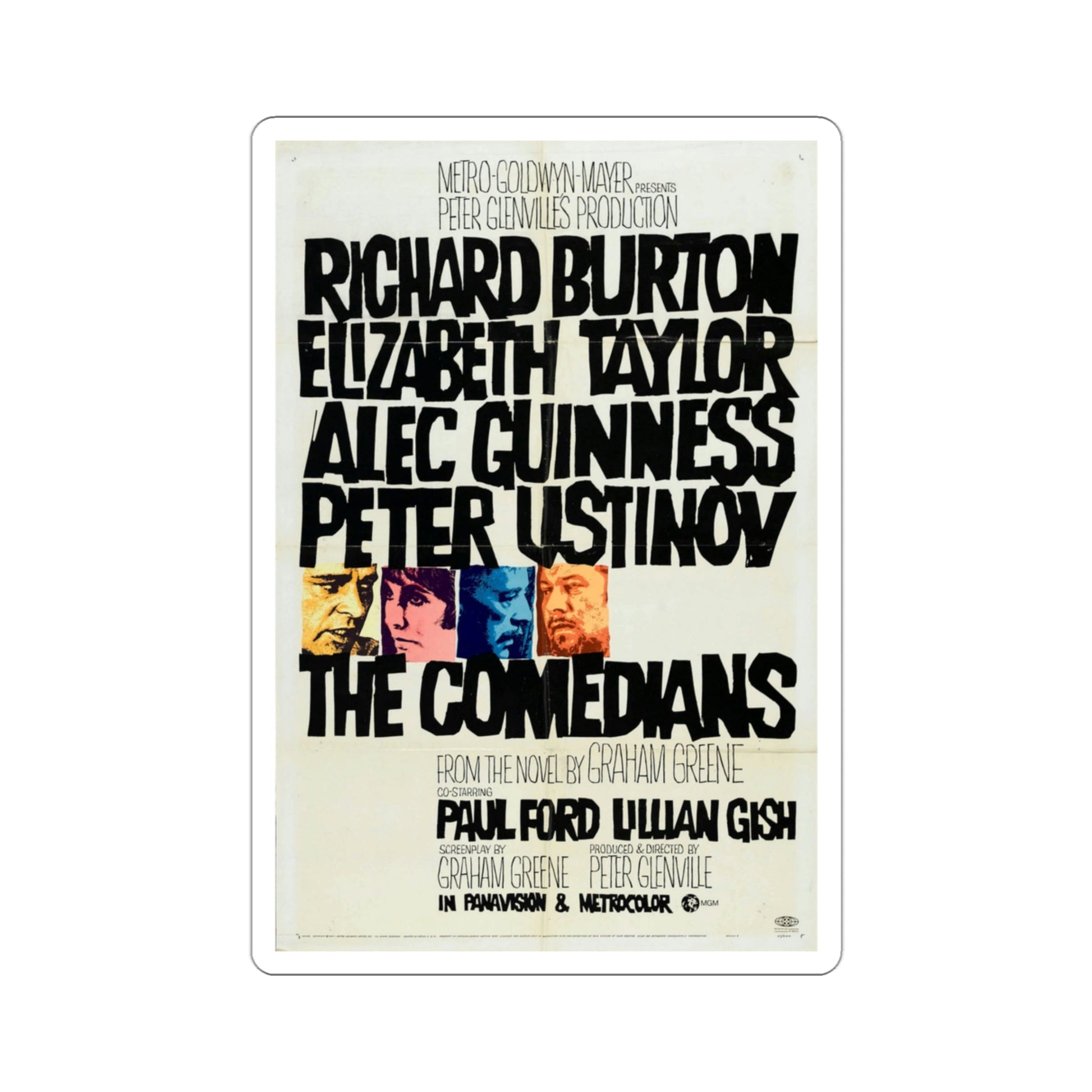 The Comedians 1967 Movie Poster STICKER Vinyl Die-Cut Decal-3 Inch-The Sticker Space