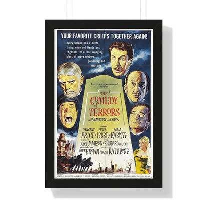 THE COMEDY OF TERRORS 1963 - Framed Movie Poster 16″ x 24″ Black - The Sticker Space