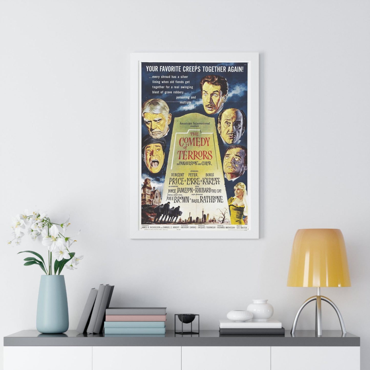 THE COMEDY OF TERRORS 1963 - Framed Movie Poster-The Sticker Space