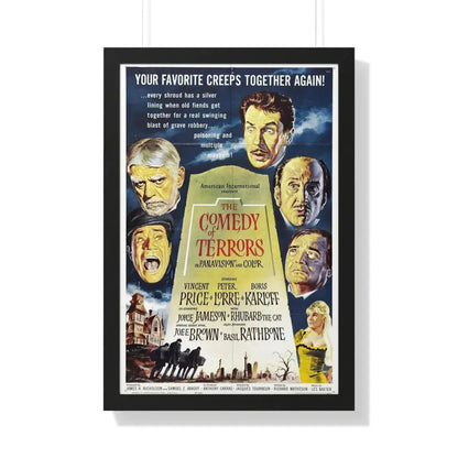 THE COMEDY OF TERRORS 1963 - Framed Movie Poster 20" x 30" Black - The Sticker Space