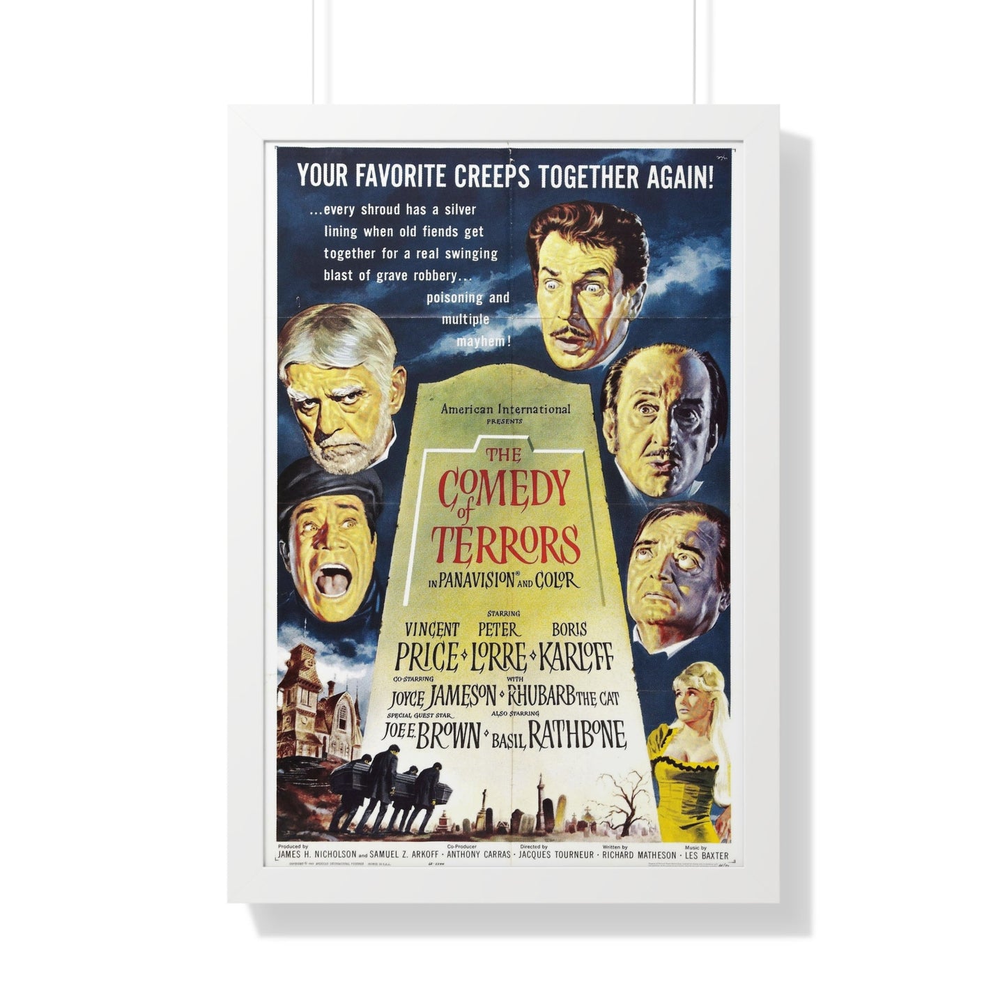 THE COMEDY OF TERRORS 1963 - Framed Movie Poster-20" x 30"-The Sticker Space