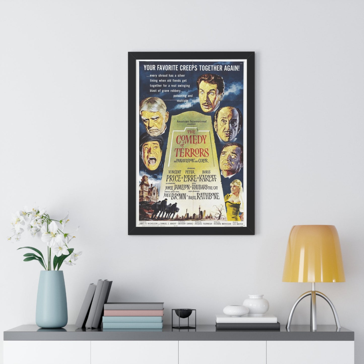 THE COMEDY OF TERRORS 1963 - Framed Movie Poster-The Sticker Space