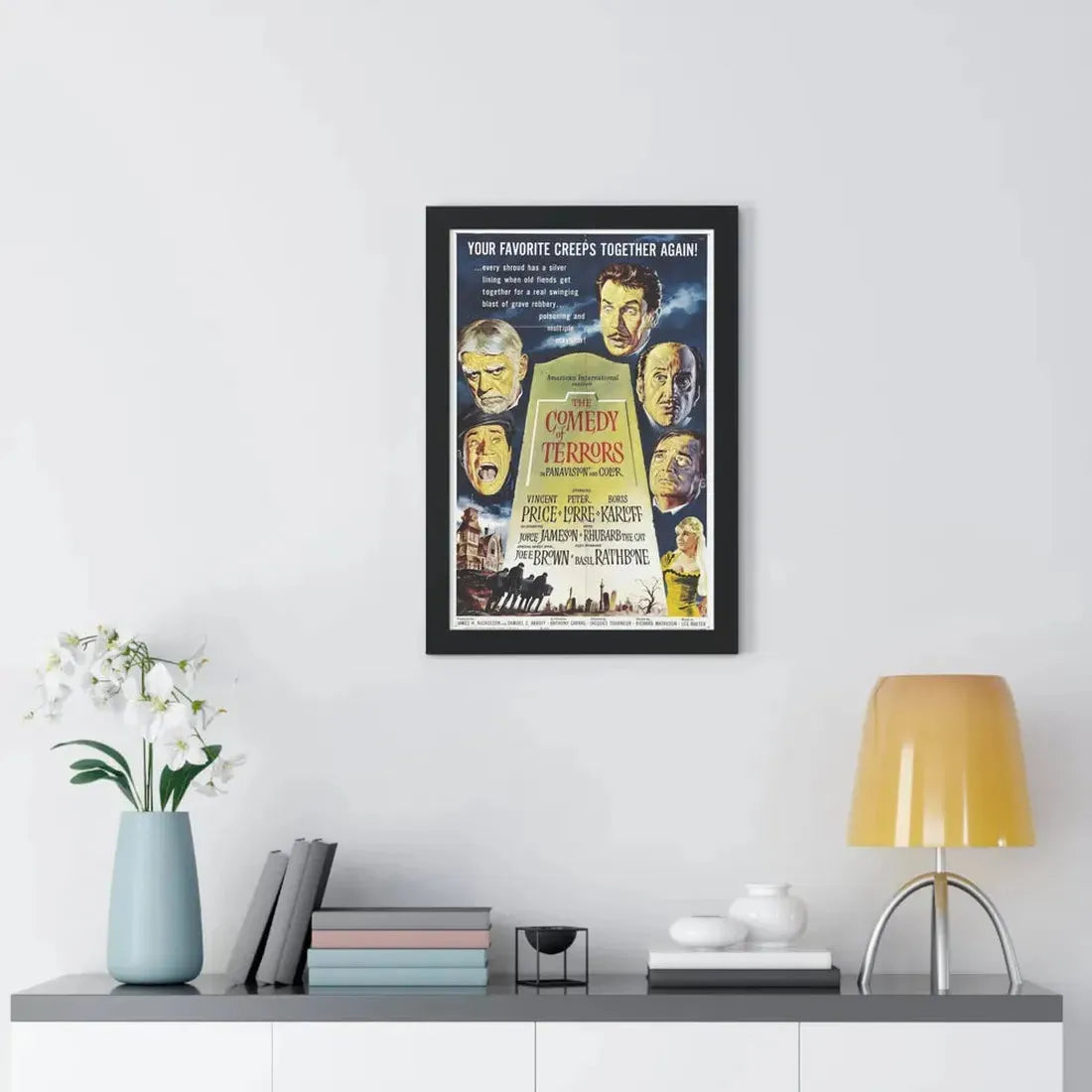 THE COMEDY OF TERRORS 1963 - Framed Movie Poster - The Sticker Space