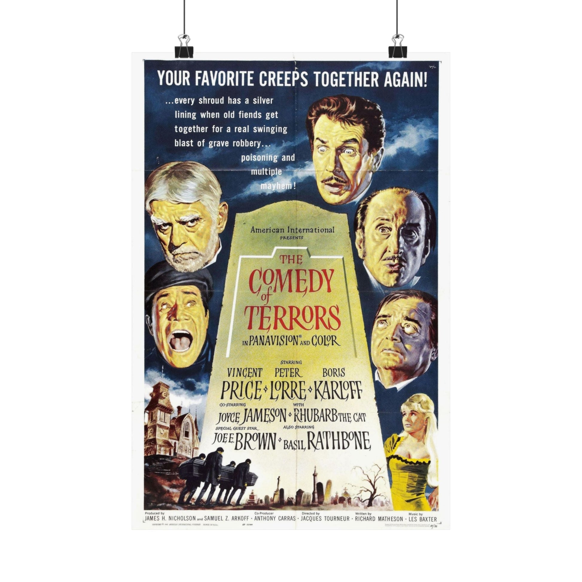 THE COMEDY OF TERRORS 1963 - Paper Movie Poster-12″ x 18″-The Sticker Space