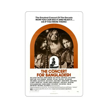 The Concert for Bangladesh 1972 Movie Poster STICKER Vinyl Die-Cut Decal 6 Inch - The Sticker Space