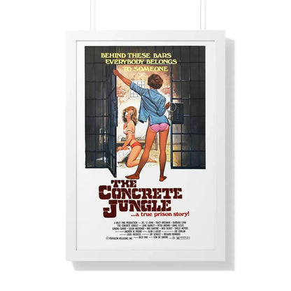 THE CONCRETE JUNGLE 1982 - Framed Movie Poster 20" x 30" White - The Sticker Space