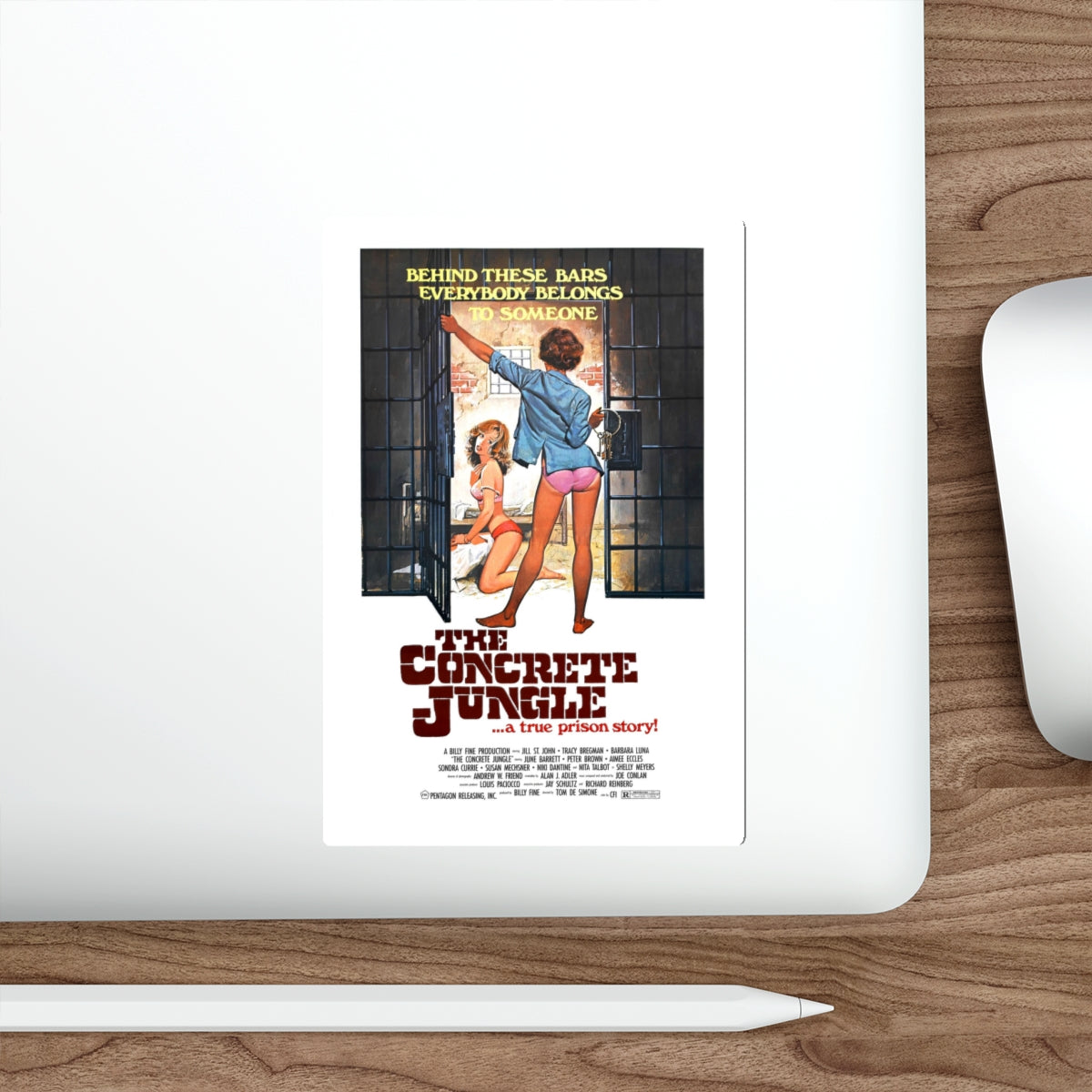 THE CONCRETE JUNGLE 1982 Movie Poster STICKER Vinyl Die-Cut Decal-The Sticker Space
