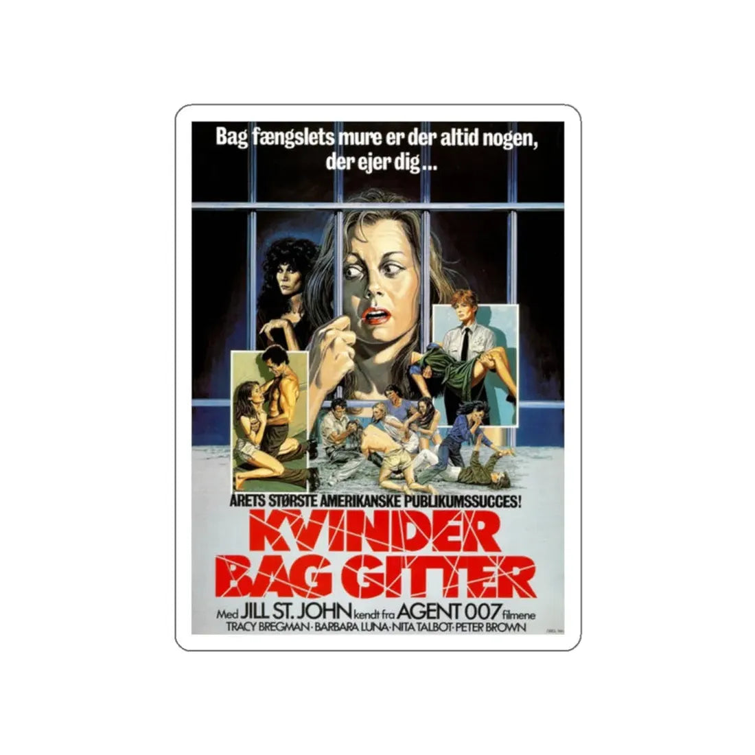 THE CONCRETE JUNGLE (DENMARK) 1982 Movie Poster STICKER Vinyl Die-Cut Decal 2 Inch - The Sticker Space