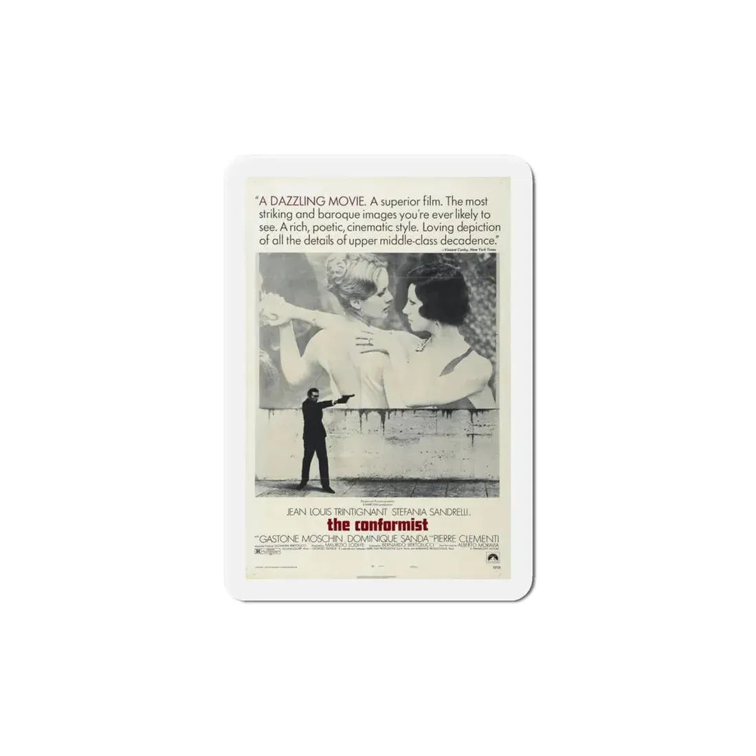 The Conformist 1970 Movie Poster Refrigerator Magnet 6 Inch - The Sticker Space