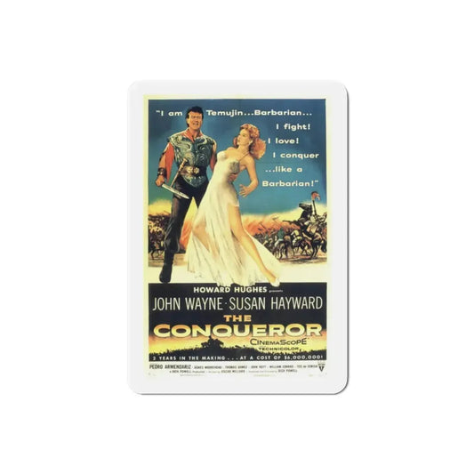 The Conqueror 1956 Movie Poster Refrigerator Magnet 2 Inch - The Sticker Space