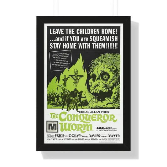 THE CONQUEROR WORM (WITCHFINDER GENERAL) 1968 - Framed Movie Poster 16″ x 24″ Black - The Sticker Space