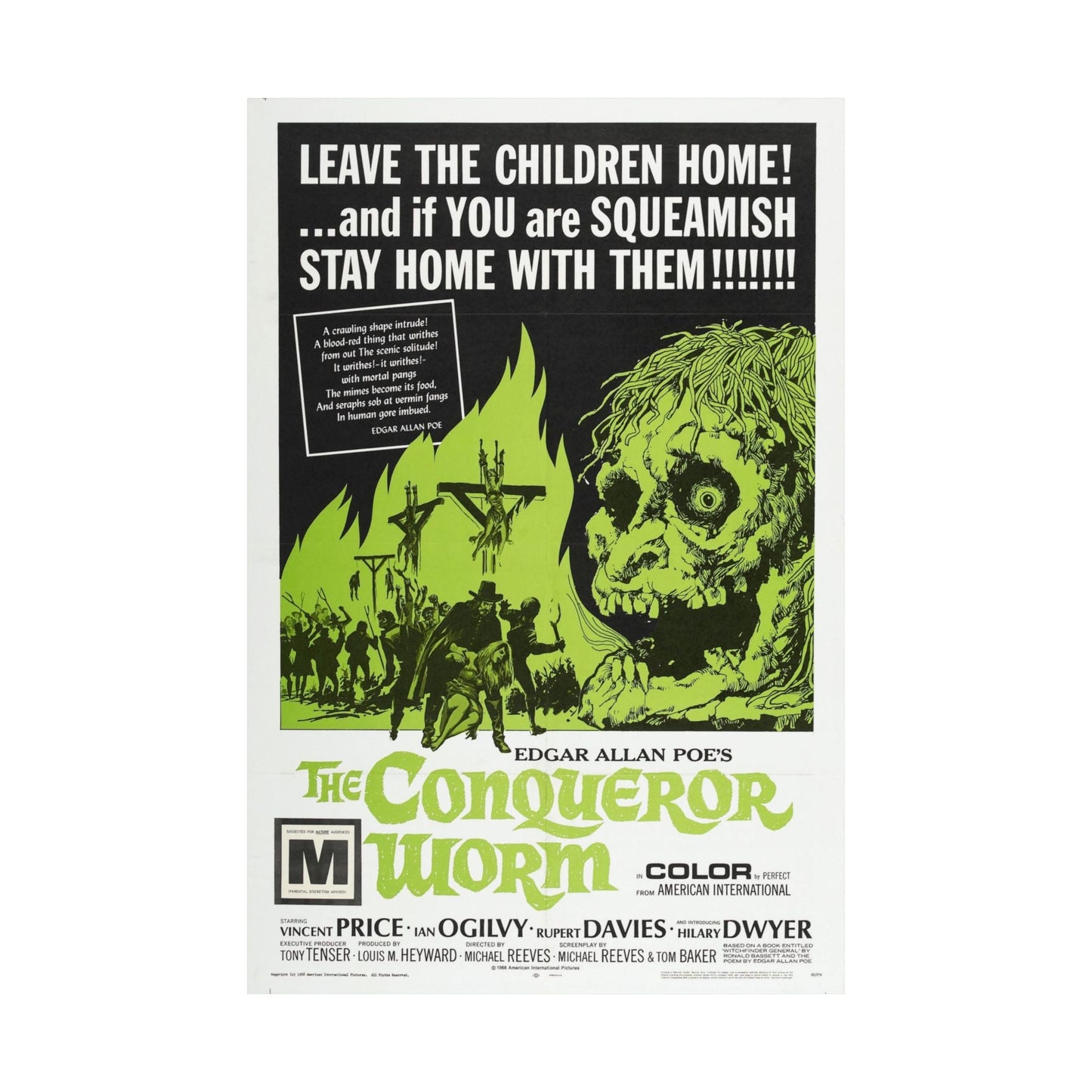 THE CONQUEROR WORM (WITCHFINDER GENERAL) 1968 - Paper Movie Poster-The Sticker Space